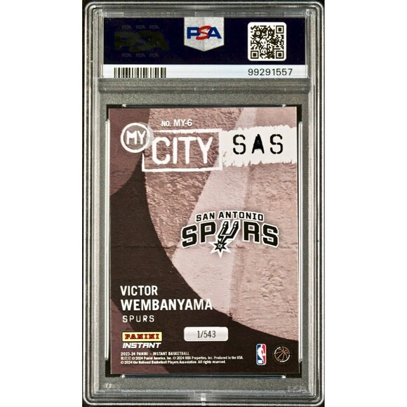 Victor Wembanyama 2023 Panini MyCity Rookie NBA #MY-6 Card PSA 9 Mint - Picture 2 of 2
